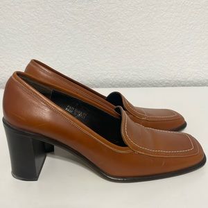 Vintage Coach Loafer Block Heels